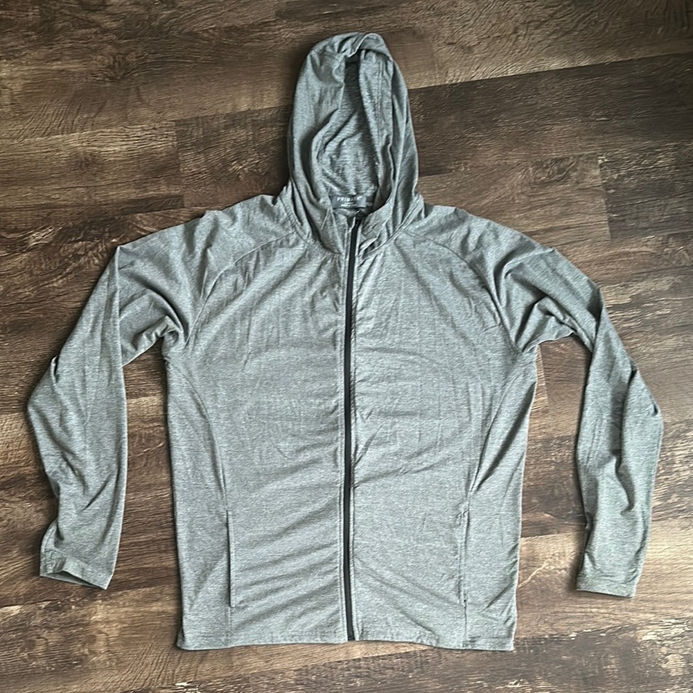 Primark Gray Lightweight Shirt Jacket with Stand-Up Collar